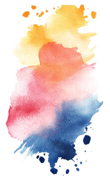 Watercolor brush strokes abstract art