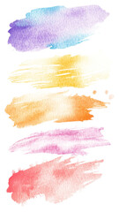 Watercolor brush strokes png transparent