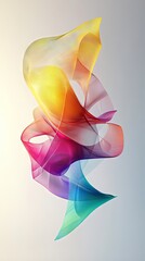 Abstract Colorful Flowing Lines Art Piece