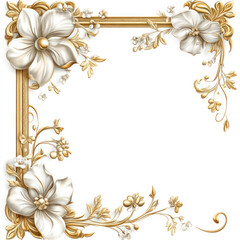 frame with flowers