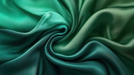 Obraz premium Rich Emerald Green and Soft Teal Gradient. Silk minimal cool background