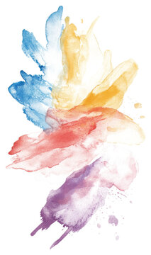 Watercolor brush strokes abstract art