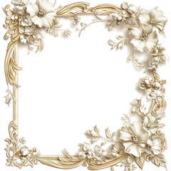 Obraz premium frame with floral ornament