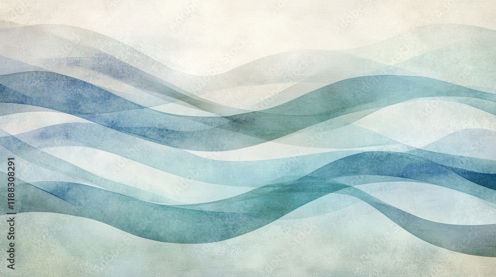Poster a gentle abstract background with soft pastel waves creating a calming and serene design. copy space