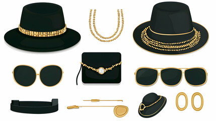 Black & Gold Fashion Accessories Collection