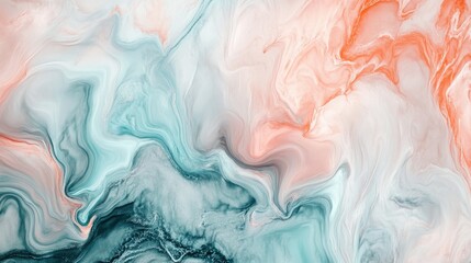Obraz premium Abstract composition of flowing pastel waves, creating a dreamy and soothing visual with space for text.
