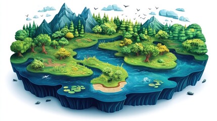 World Wetlands Day poster with wetland ecosystems on Earth