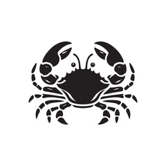 Sea crab silhouette isolated. Vector illustration