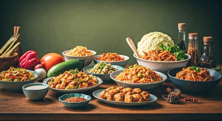 food, market, fruit, buffet, salad, meal, vegetable, healthy, fresh, restaurant, dinner, dish, red, meat, lunch, green, cuisine, diet, ingredient, delicious, vegetables, snack, table, asia, supermarke