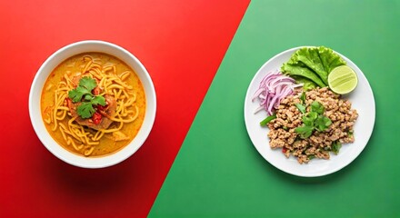 food, soup, meal, dinner, dish, rice, vegetable, healthy, bowl, salad, lunch, plate, tomato, meat, cuisine, delicious, bread, chicken, cooked, fresh, beans, vegetarian, vegetables, green, pepper