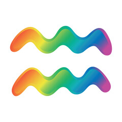 Hand drawn aquarius zodiac sign Esoteric symbol doodle Astrology clipart Element for design