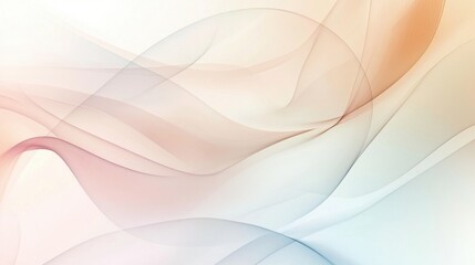 Fototapeta premium Soft Flowing Pastels, minimalist abstract design featuring gentle curves in soothing muted colors, perfect for modern digital spaces.