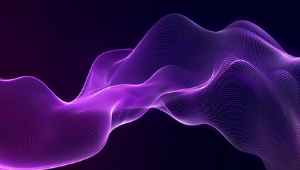 Abstract purple and blue background with a network of dots, lines, or connections on a dark backdrop, suggesting a technology concept.