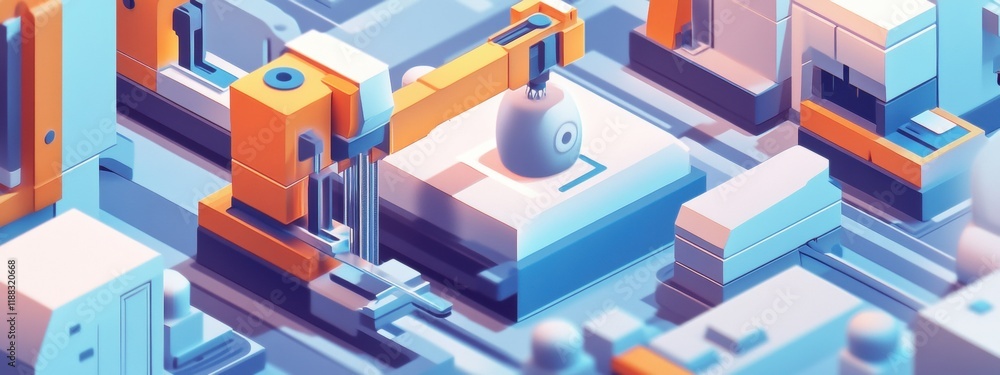 Poster 3d printing innovation in a modern factory, showcasing advanced technology and intricate object crea