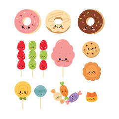 Cute Colorful Snack Character Illustration