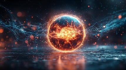 Hyperrealistic Digital Orb: 4K Resolution