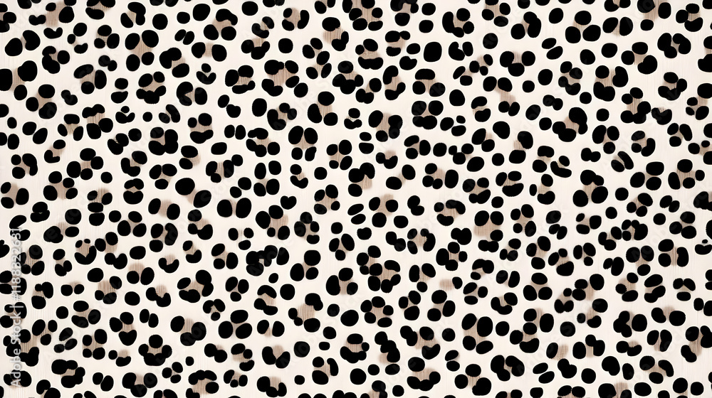 Poster leopard print pattern displays wild animal skin texture on a light background with seamless repeat