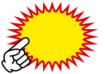 ビックリ,指,枠,フレーム,注目,激安,手,ギザギザ,警告,危険,ジグザグ,トゲトゲ,吹き出し,目立つ,爆発,ふきだし,黄色,赤,注意,バクダン,ポップ,びっくり,衝撃,驚き,驚く,驚愕,衝突,ぶつかる,パンク,セール,破裂,効果,強調,バーン,インパクト,マーク,コメント,チラシ,価格,素材,派手,炸裂,エフェクト,図形,飾り枠,囲み枠,イラスト,セリフ