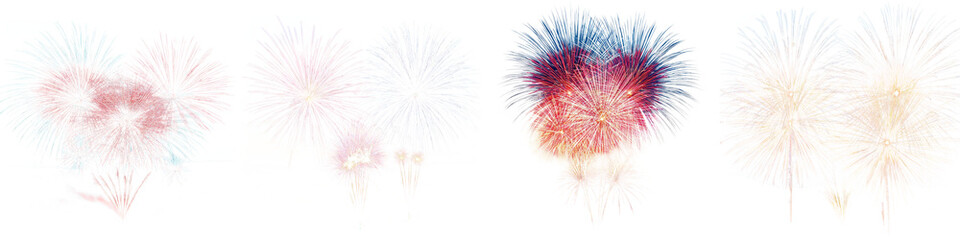 Colorful Fireworks Bursting In The Night Sky For Festive And Holiday Events
