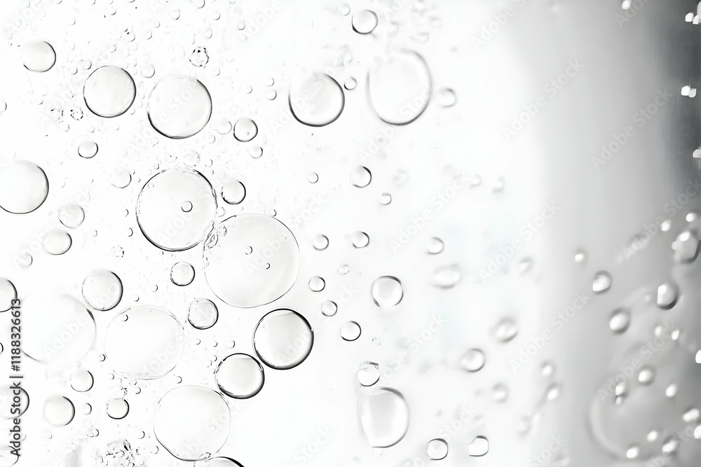 Aufkleber abstract background of white bubbles floating gently on a light surface with subtle lighting effects