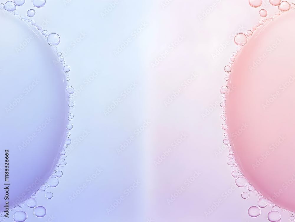 Aufkleber abstract background displays bubbles floating gently on a soft gradient