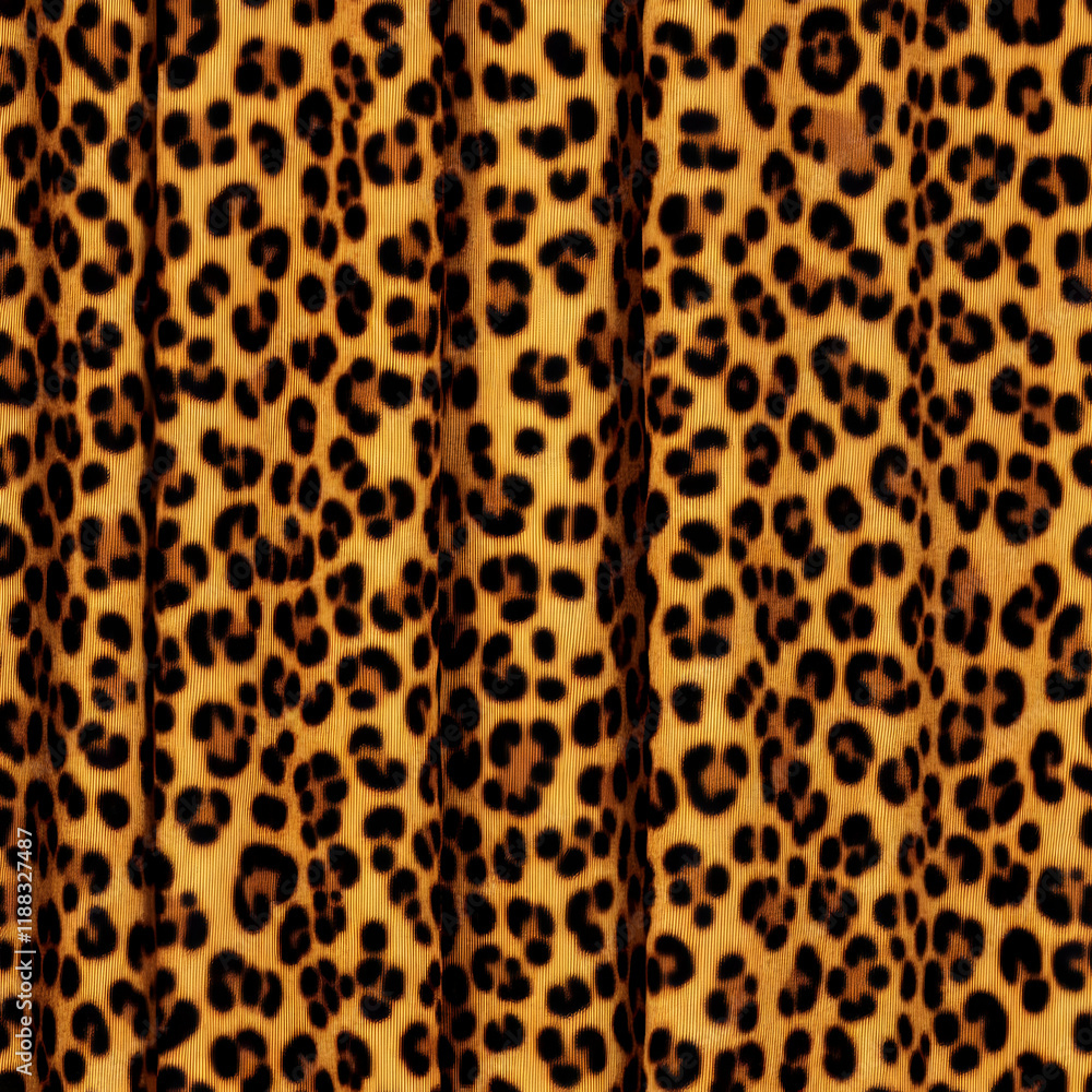 Poster leopard print fabric texture displays feline spots on a textured background with grace.