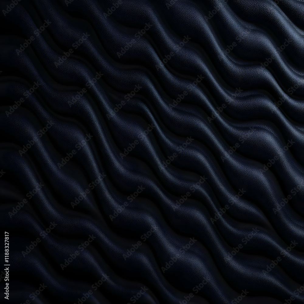 Poster dark grained leather background forms gentle waves with subtle highlights in luxurious texture