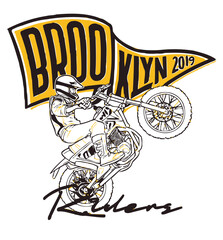 Brooklyn 2019 Motocross Rider Display with Unique Artistic Designs.eps