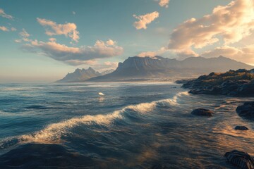 Seacape and wave in South Africa