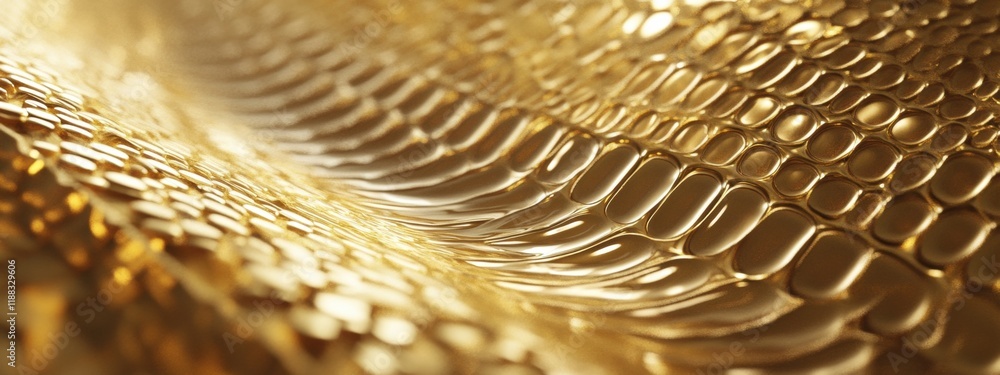 Poster golden reflection, a detailed close-up showcasing the intricate patterns and luminous qualities of a