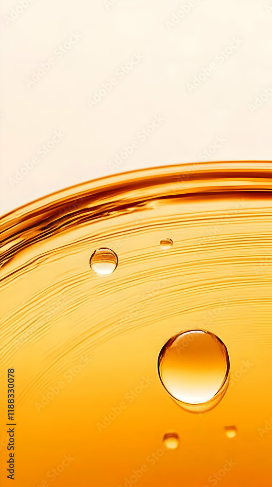 Aufkleber golden liquid surface with droplets creates a visually appealing abstract background texture.