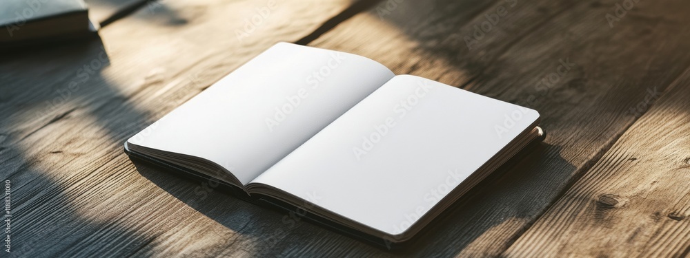 Poster clean passport template, neatly organized empty pages, ideal for design inserts, versatile layout fo