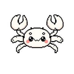 Adorable Pixel Art Crab Illustration Design