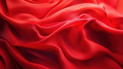 Obraz premium Bold Red Texture, vibrant deep tones, smooth gradients, captivating visual depth, striking color contrast, immersive and dynamic appearance