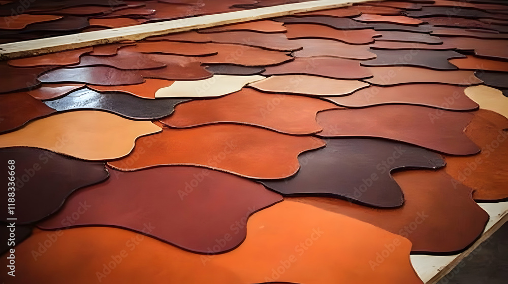 Poster Abstract Background with Colorful Wavy Shapes Creates Visually Interesting Composition