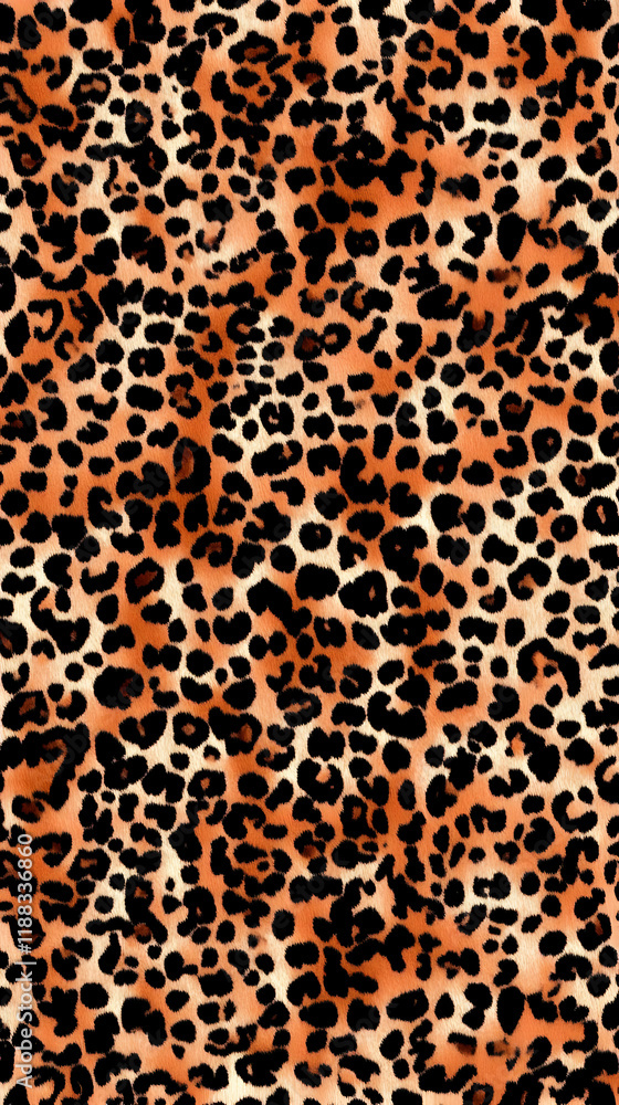 Poster leopard print seamless pattern extends across the frame with distinctive spots