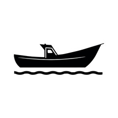 Boat beach vector illustration graphic.