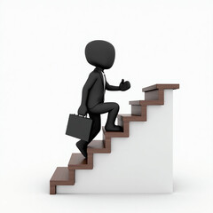 Person climbing a staircase