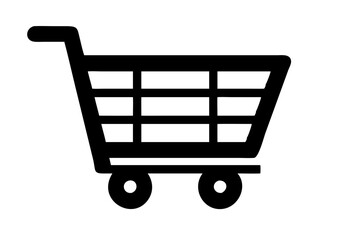 Simple Shopping Cart Icon Vector Illustration