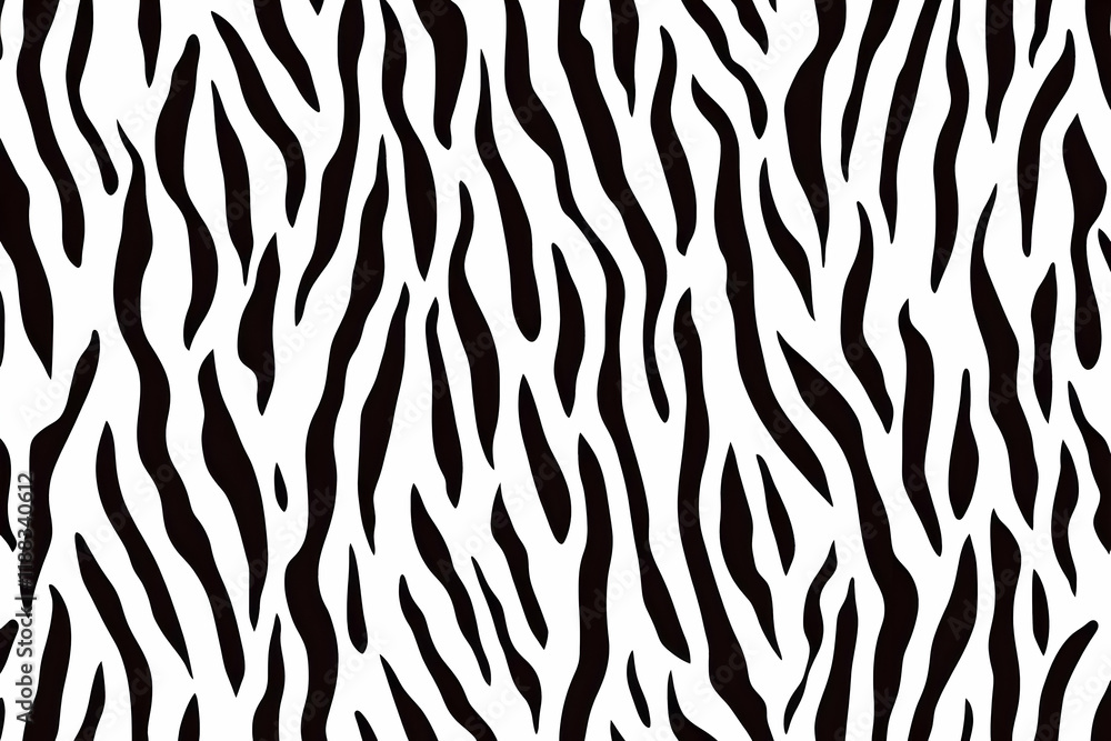 Poster black and white zebra stripes pattern forms an abstract background design