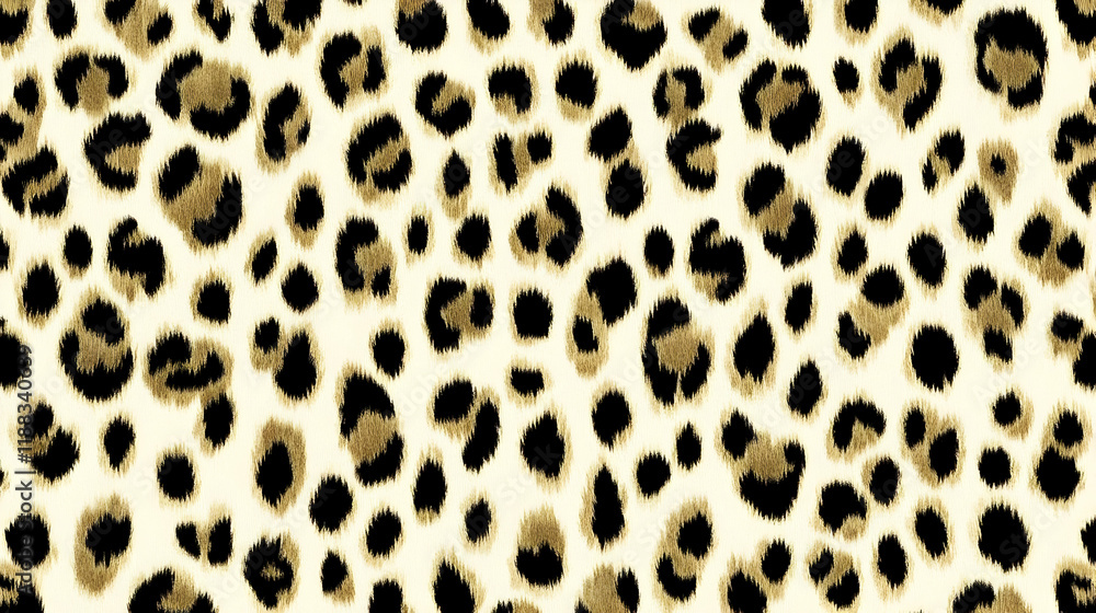 Poster leopard print fur texture seamlessly repeats with elegant spots design