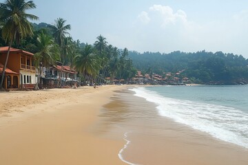 Obraz premium beach with trees