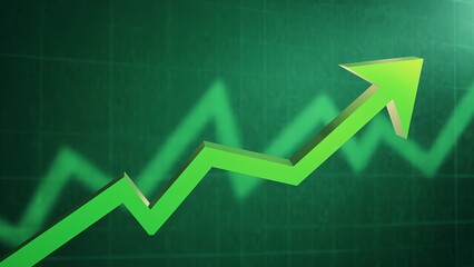 Naklejka premium Growth trends in business analytics financial sector infographic data visualization digital environment