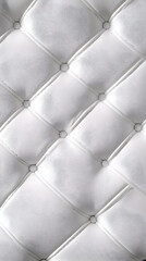 White Leather Upholstery Creates a Luxurious Textured Background with Diamond Pattern
