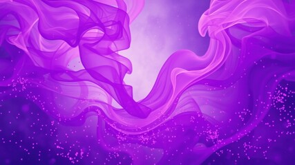 Fototapeta premium Abstract Purple Swirling Smoke with Scattered Sparkles and a Soft, Dreamy Glow