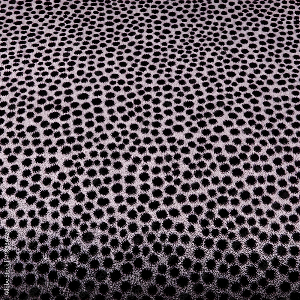 Aufkleber close-up view of black dots on soft fur creates a stunning visual effect with its textured surface.
