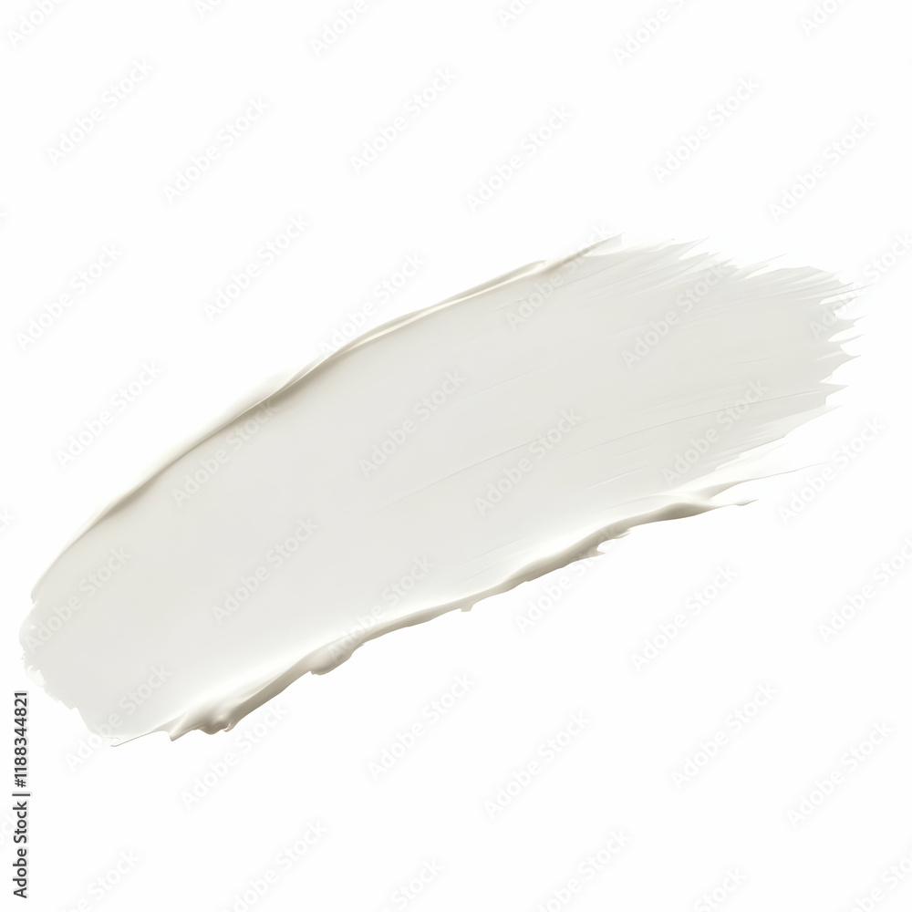 Aufkleber white cream texture isolated on white background with realistic appearance and soft texture