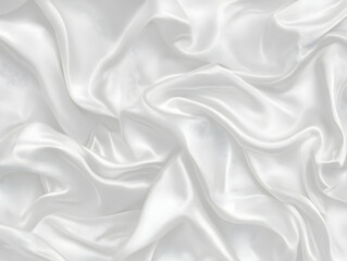 Obraz premium White Silk Fabric Flows and Creates Elegant Curves with Soft Texture