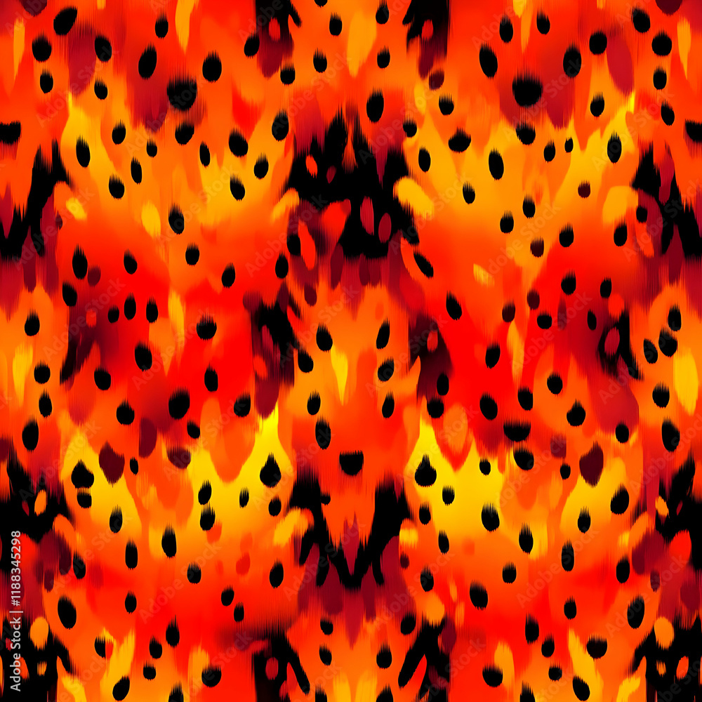 Aufkleber abstract orange and black background illustrates a dynamic and visually interesting pattern.