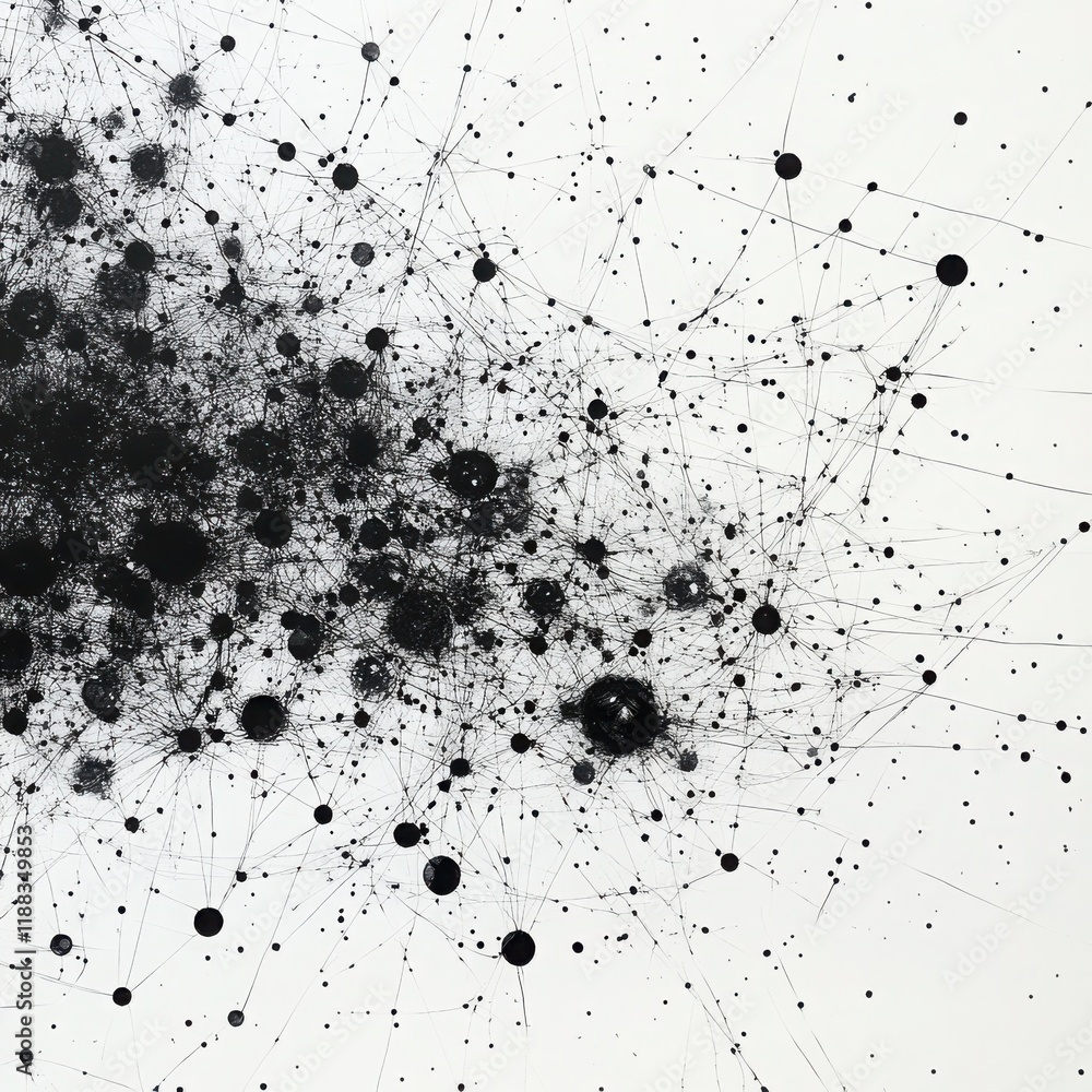 Poster an abstract visual representation of memories forming in the mind, with interconnected lines and dot